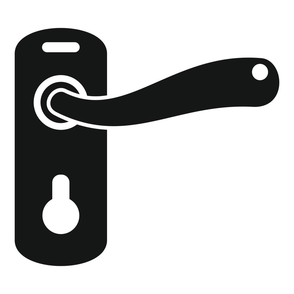 perilla puerta manija icono vector simple. metal frontal