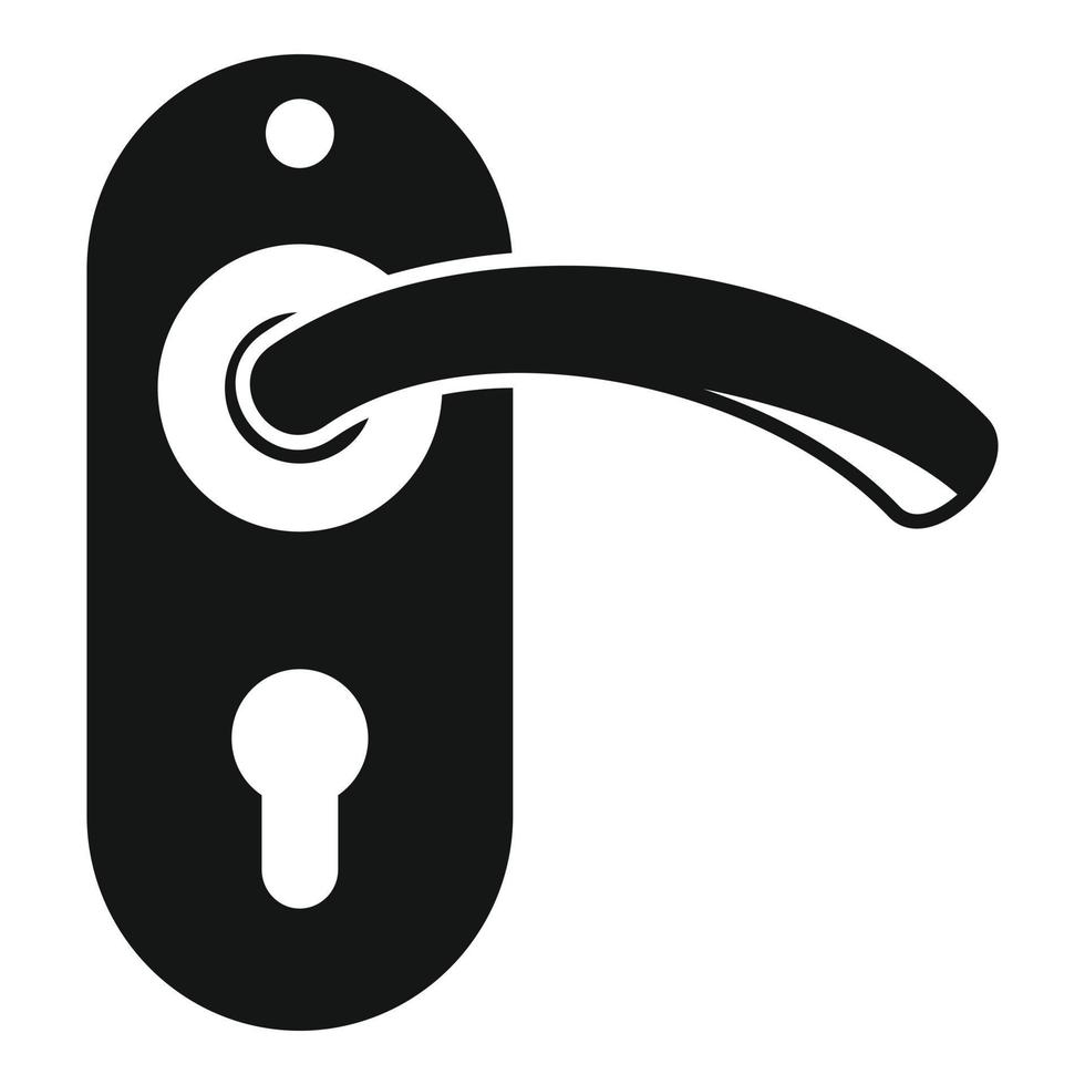 Door handle keyhole icon simple vector. Knob lock vector