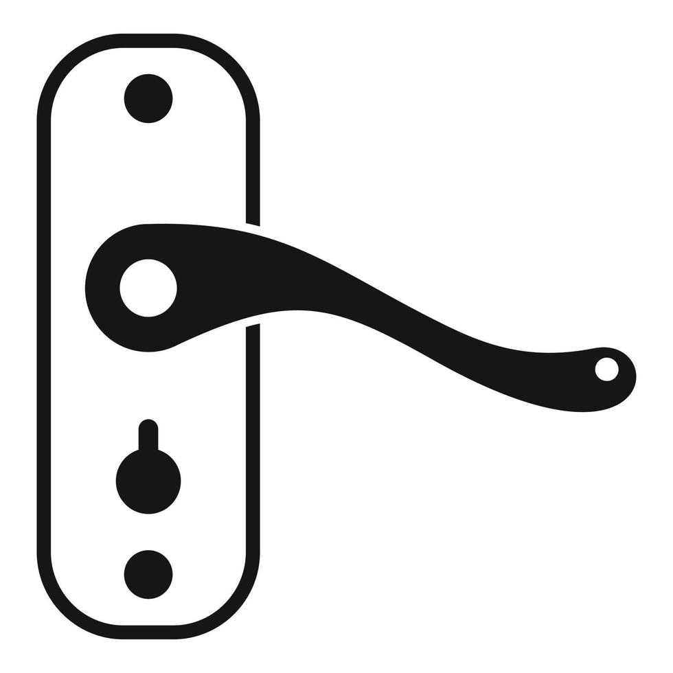 Home door handle icon simple vector. Hotel steel vector