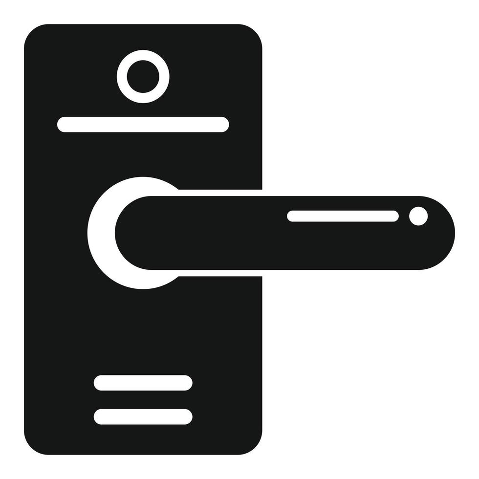 Exit door handle icon simple vector. Lock latch vector