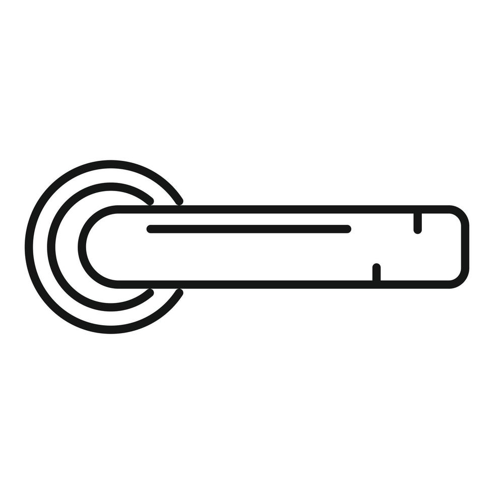 Private door handle icon outline vector. Metal lock vector