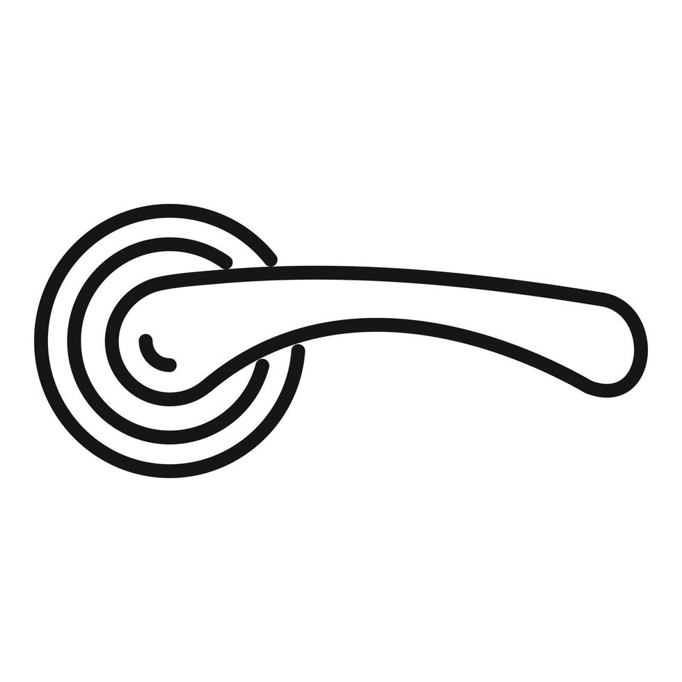 Gate door handle icon outline vector. Knob lock vector