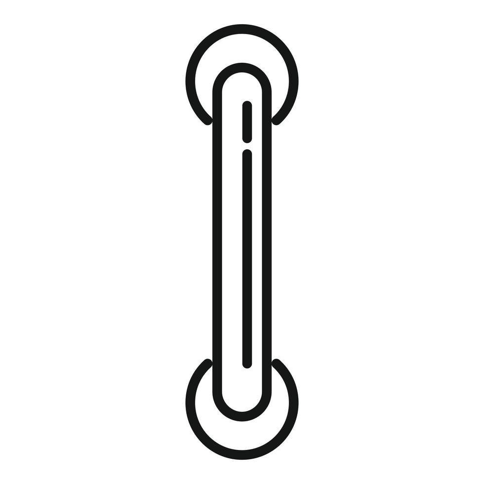 Door handle latch icon outline vector. Lock knob vector