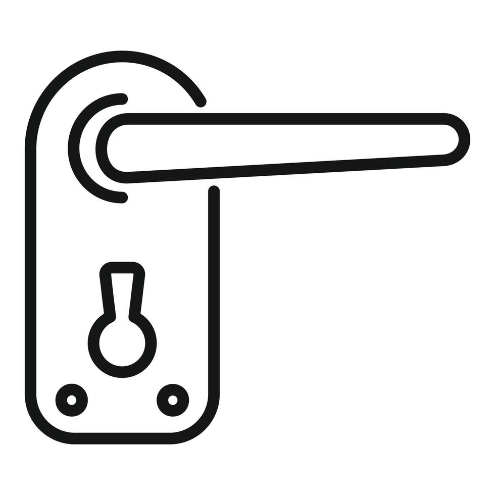 Office door handle icon outline vector. Knob lock vector