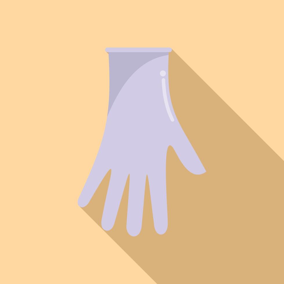 Latex glove icon flat vector. Surgical clean vector