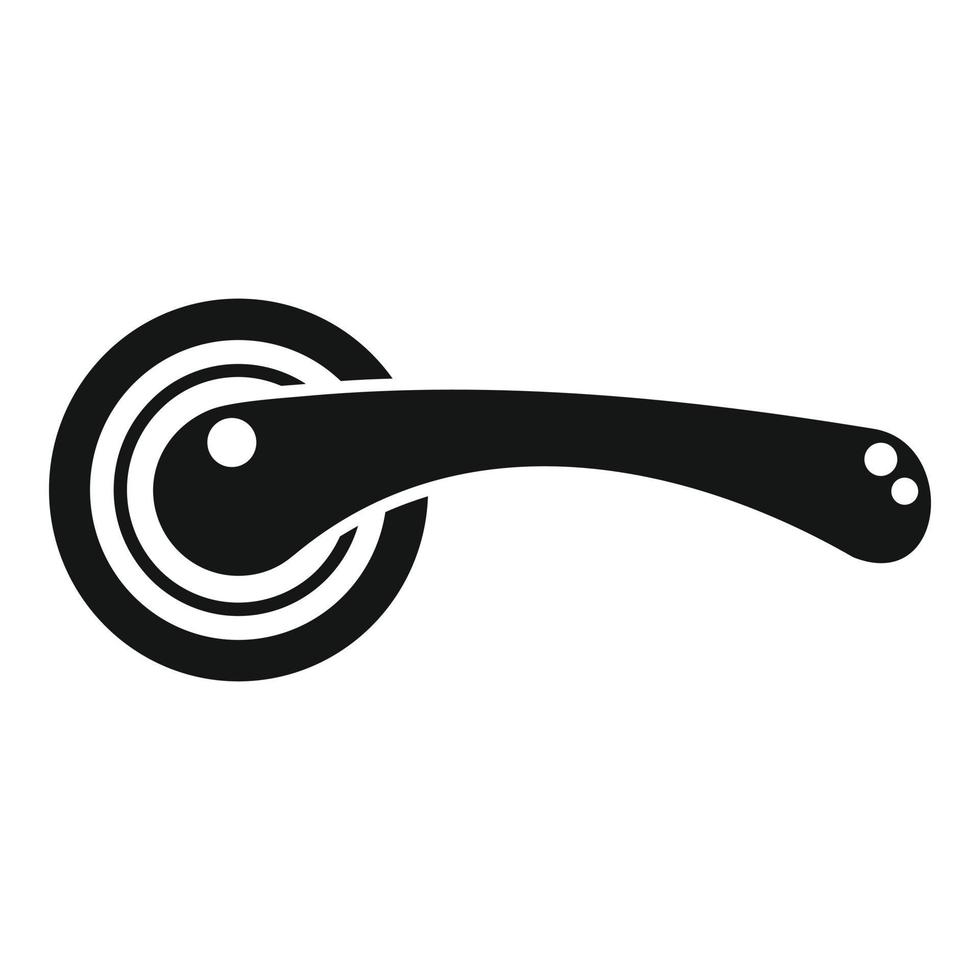 Ornate door handle icon simple vector. Knob lock vector
