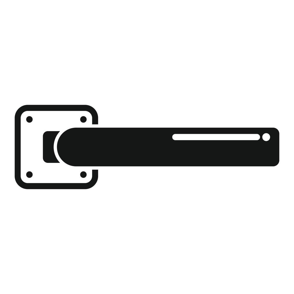 vector simple de icono de manija de puerta antigua. frente metalico
