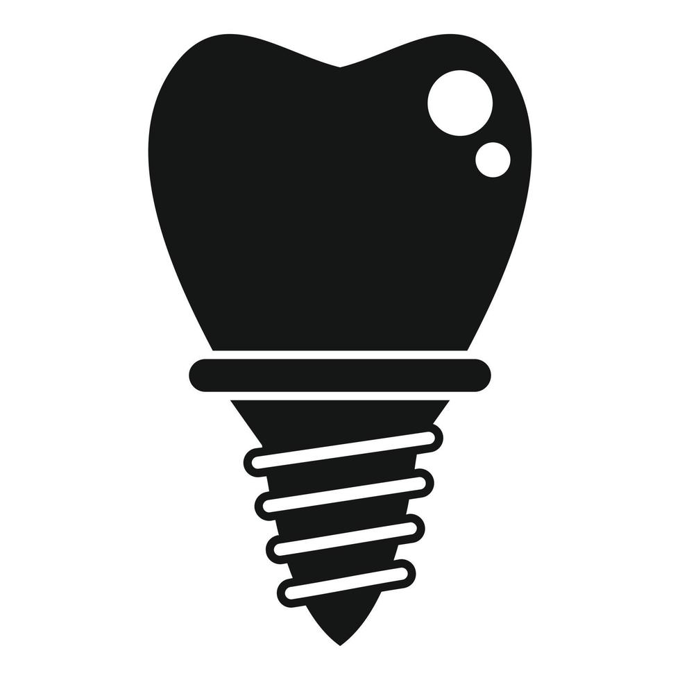 Dental implant icon simple vector. Doctor family vector