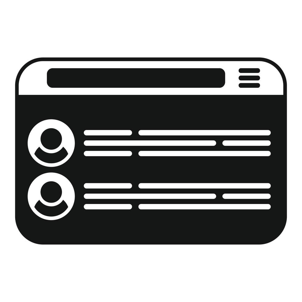Web chat icon simple vector. Forum online vector