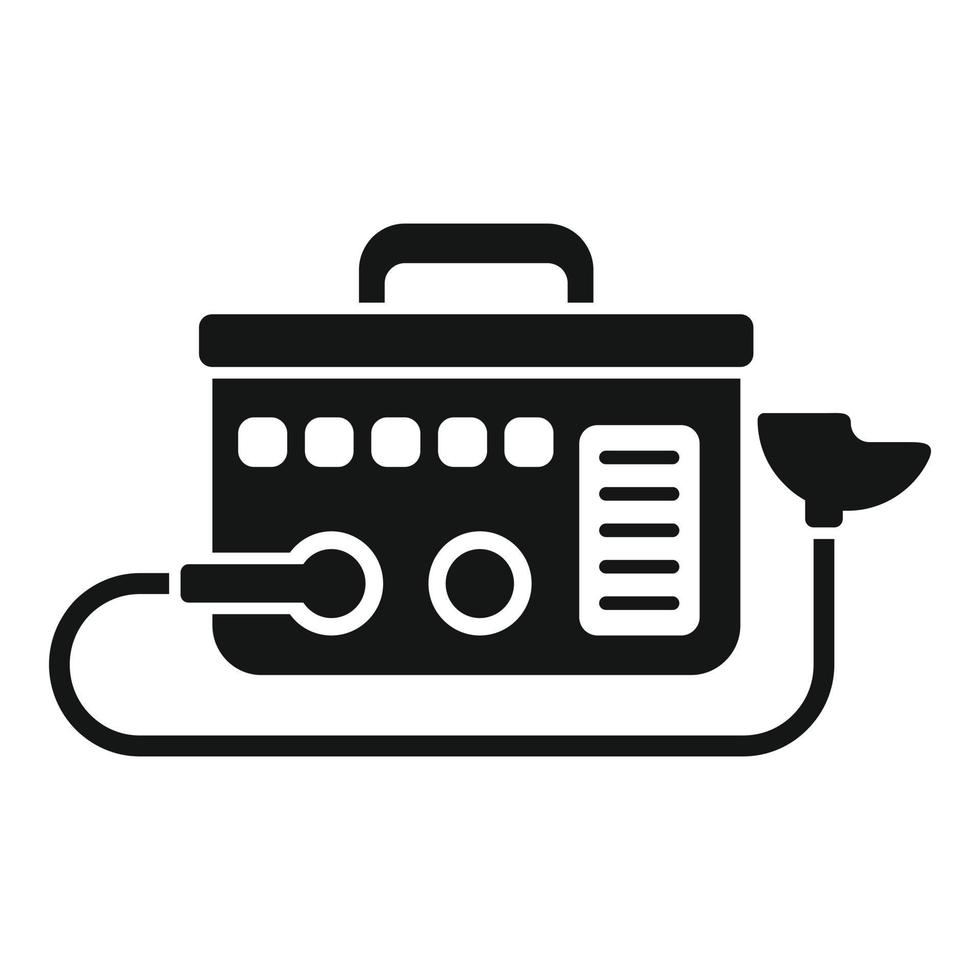 Medical machine icon simple vector. Respiratory oxygen vector