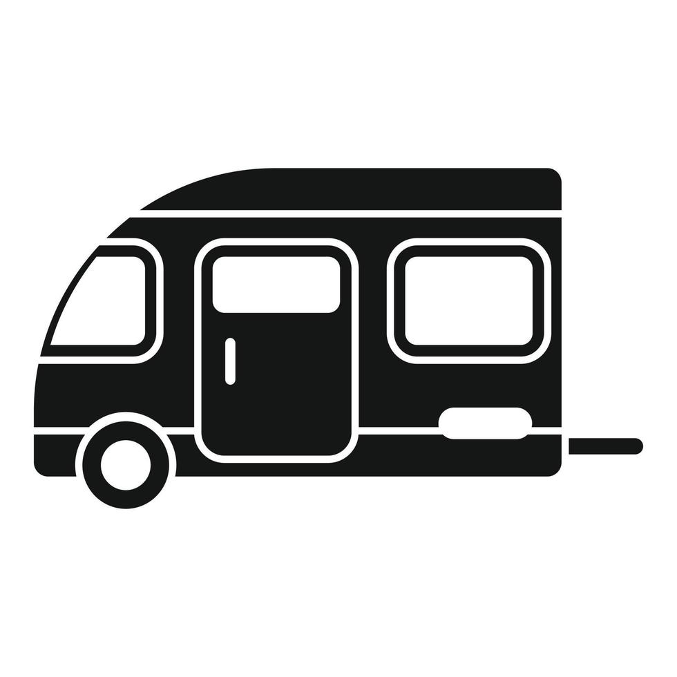 Holiday motorhome icon simple vector. Camper car vector