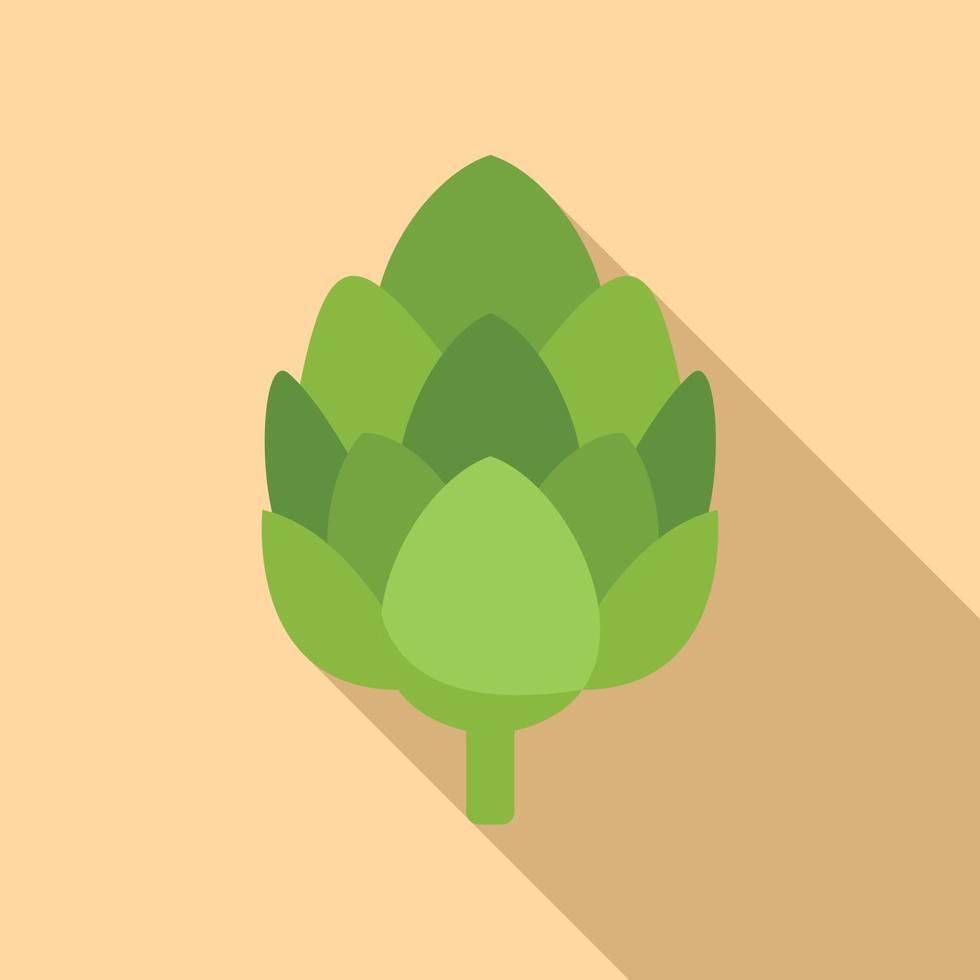 vector plano de icono de alcachofa de agricultura. planta alimenticia