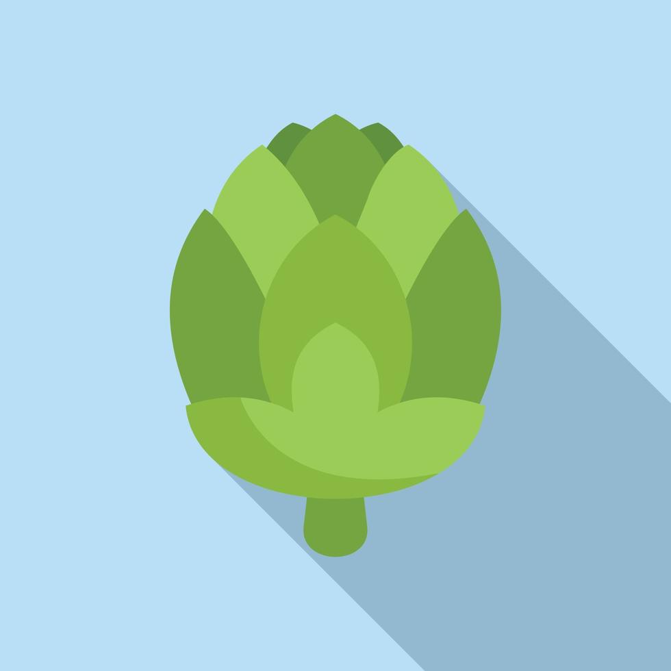 Flower artichoke icon flat vector. Food plant vector