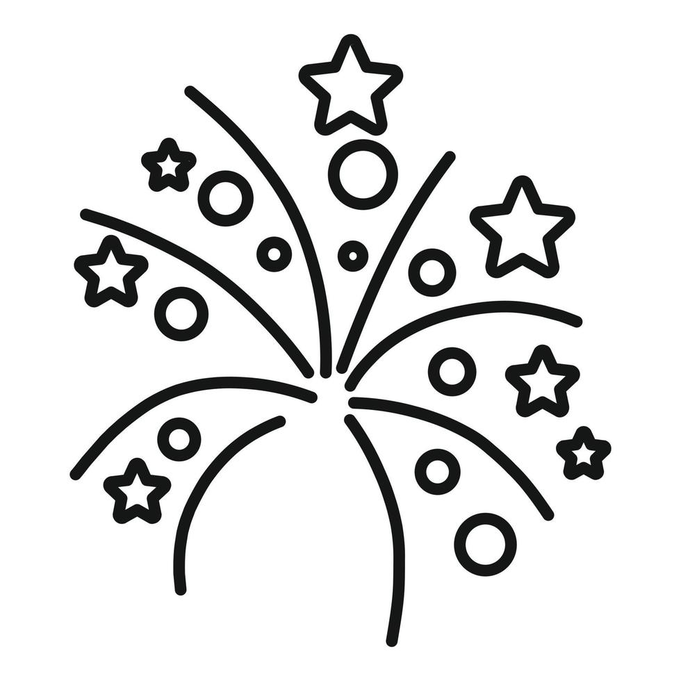 Holiday firework icon outline vector. Carnival event vector