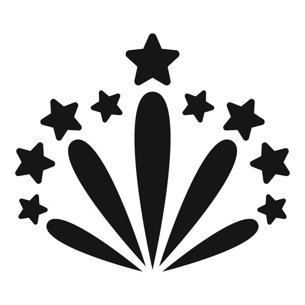 Happy firework icon simple vector. Carnival party vector