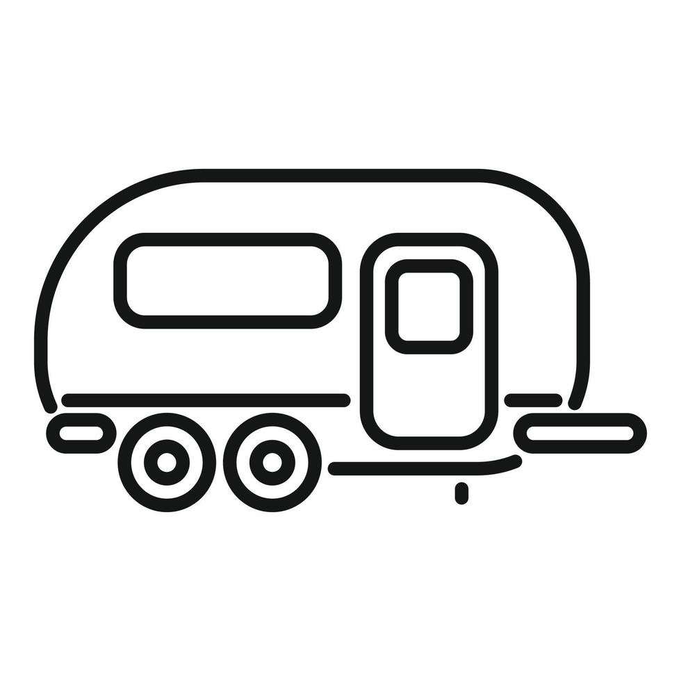 Vehicle trailer icon outline vector. Auto bus vector