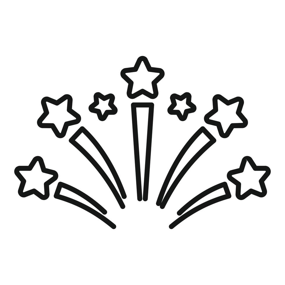 Christmas firework icon outline vector. Celebrate event vector