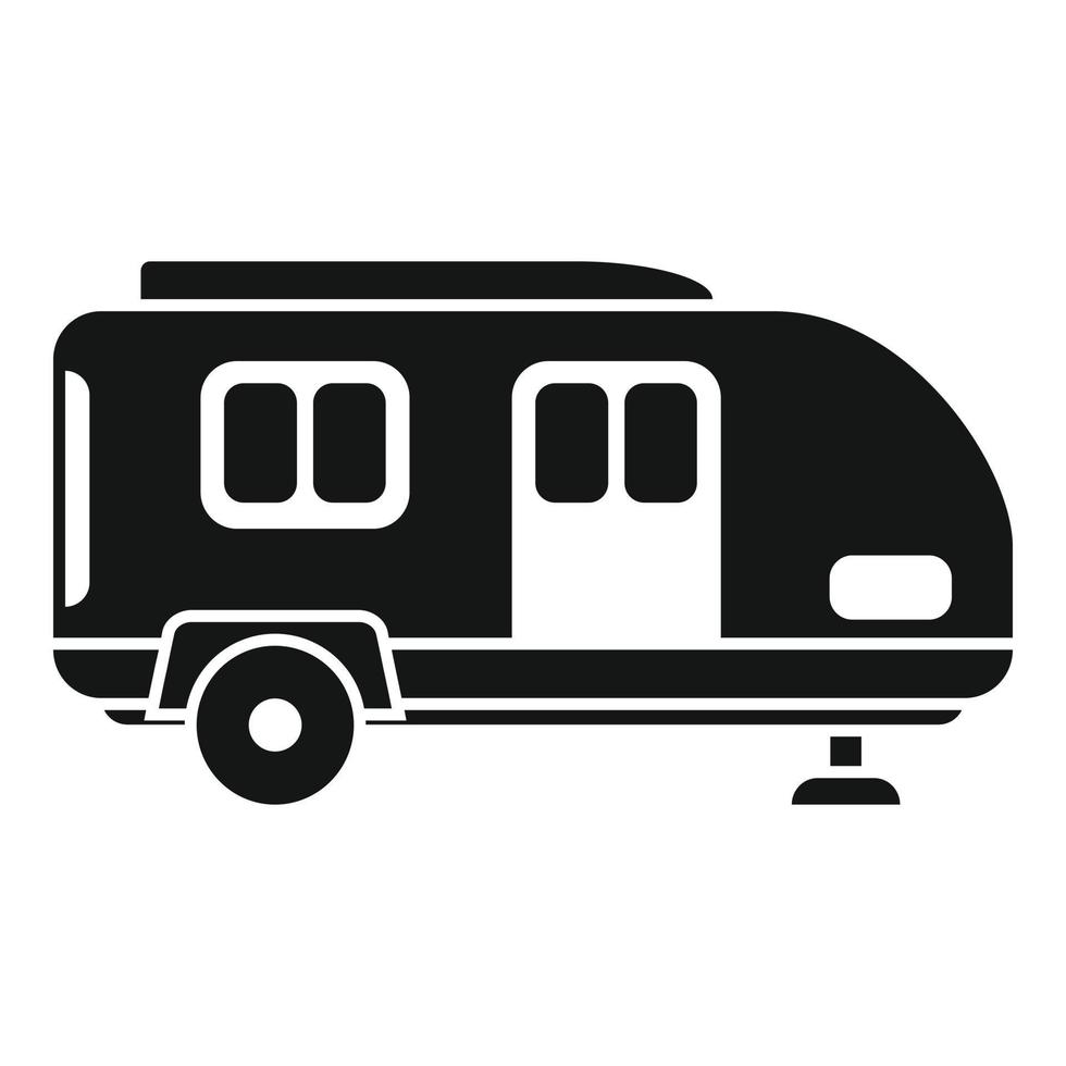 Camper caravan icon simple vector. Car auto vector