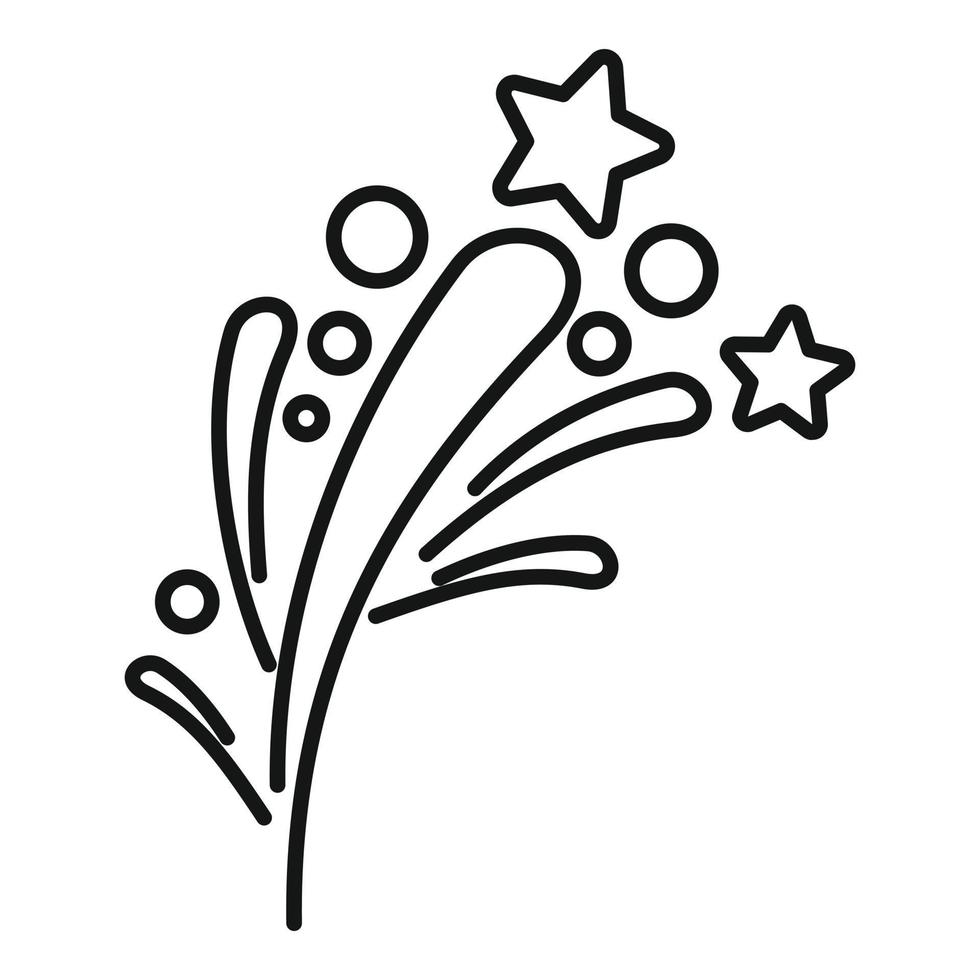 Congratulation firework icon outline vector. Event carnival vector