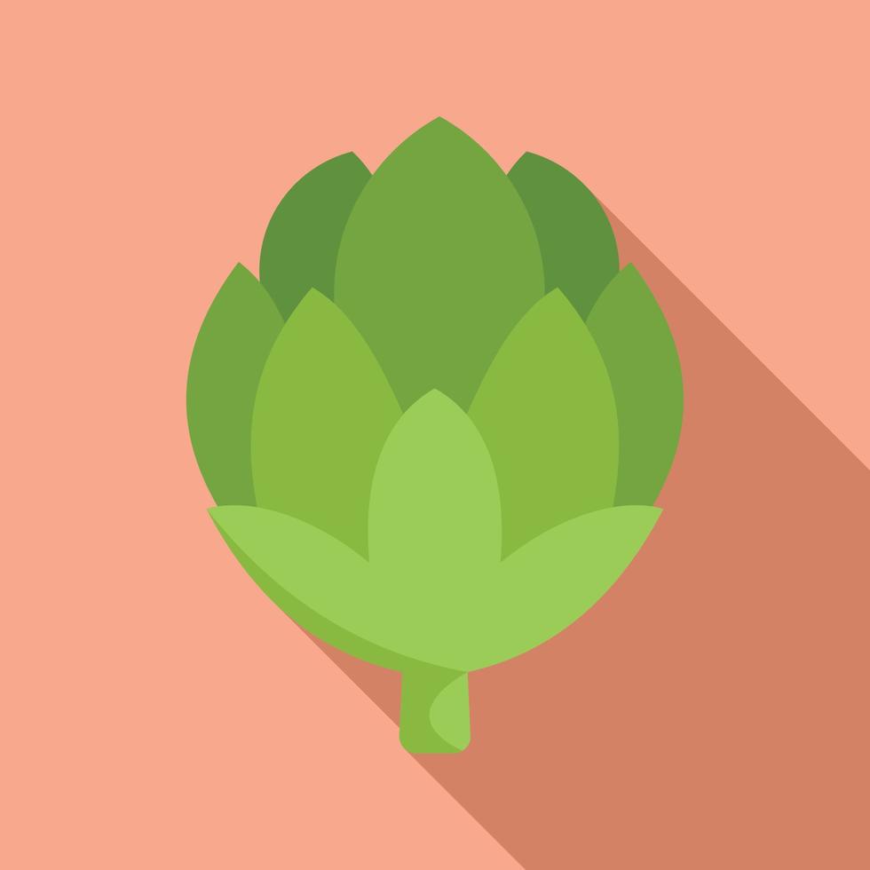 Foliage artichoke icon flat vector. Vegetable food vector