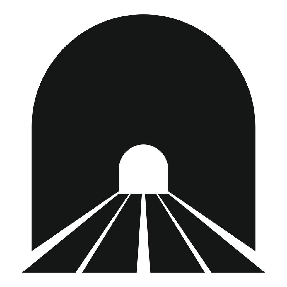 puente túnel icono vector simple. camino del coche