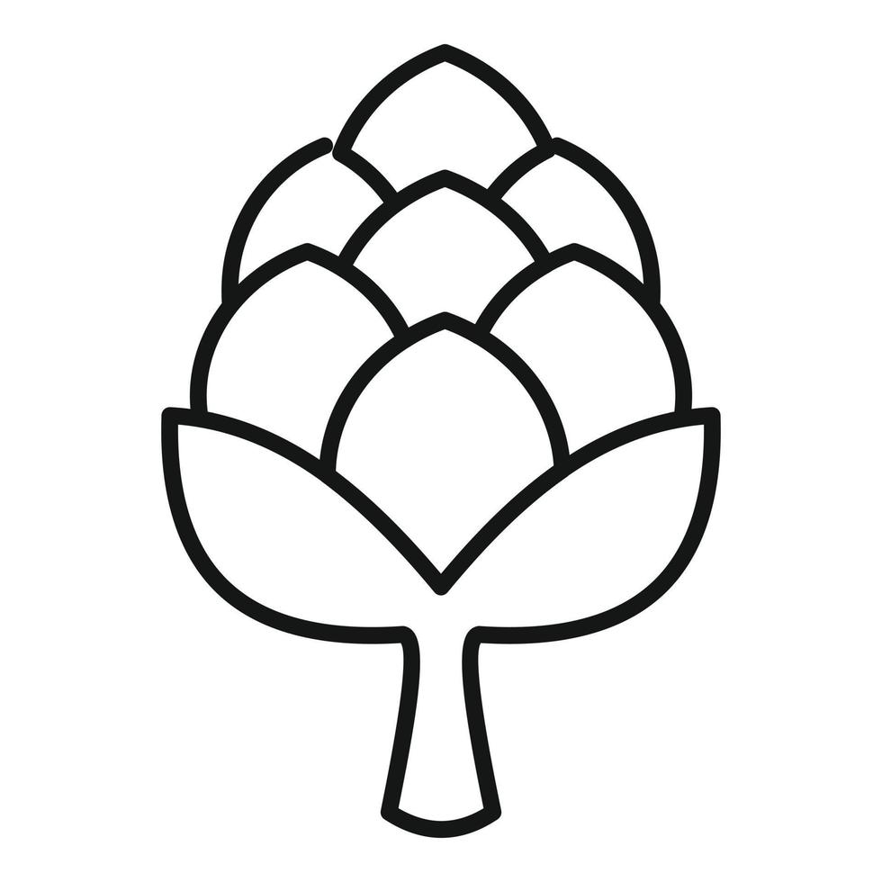 Cooking artichoke icon outline vector. Food plant vector
