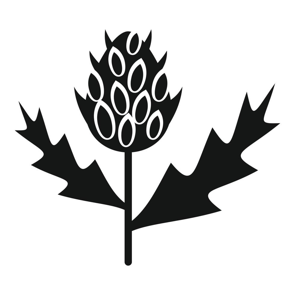 Scottish thistle icon simple vector. Milk plant vector