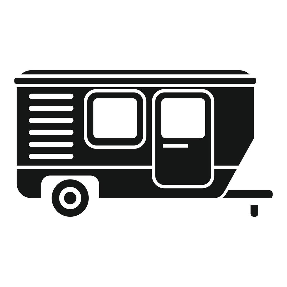 Trailer icon simple vector. Camper car vector