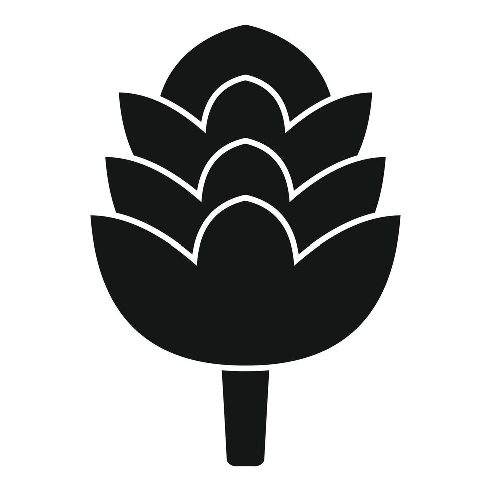 Botanical artichoke icon simple vector. Food plant vector