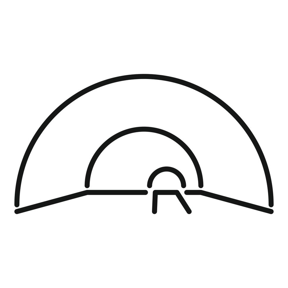 Road tunnel icon outline vector. Car entrance vector