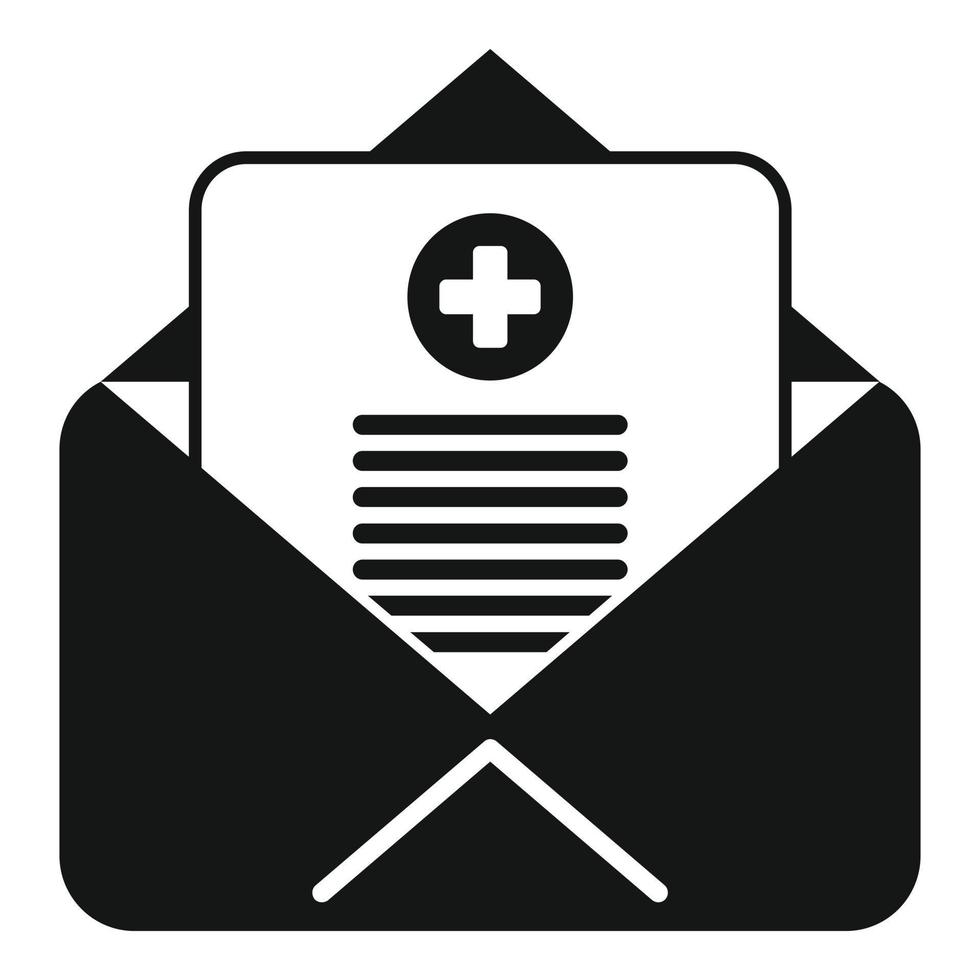 Info medical mail icon simple vector. Online patient vector