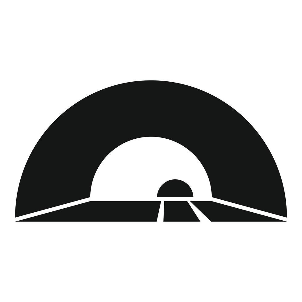 icono de túnel de tráfico vector simple. entrada de la carretera