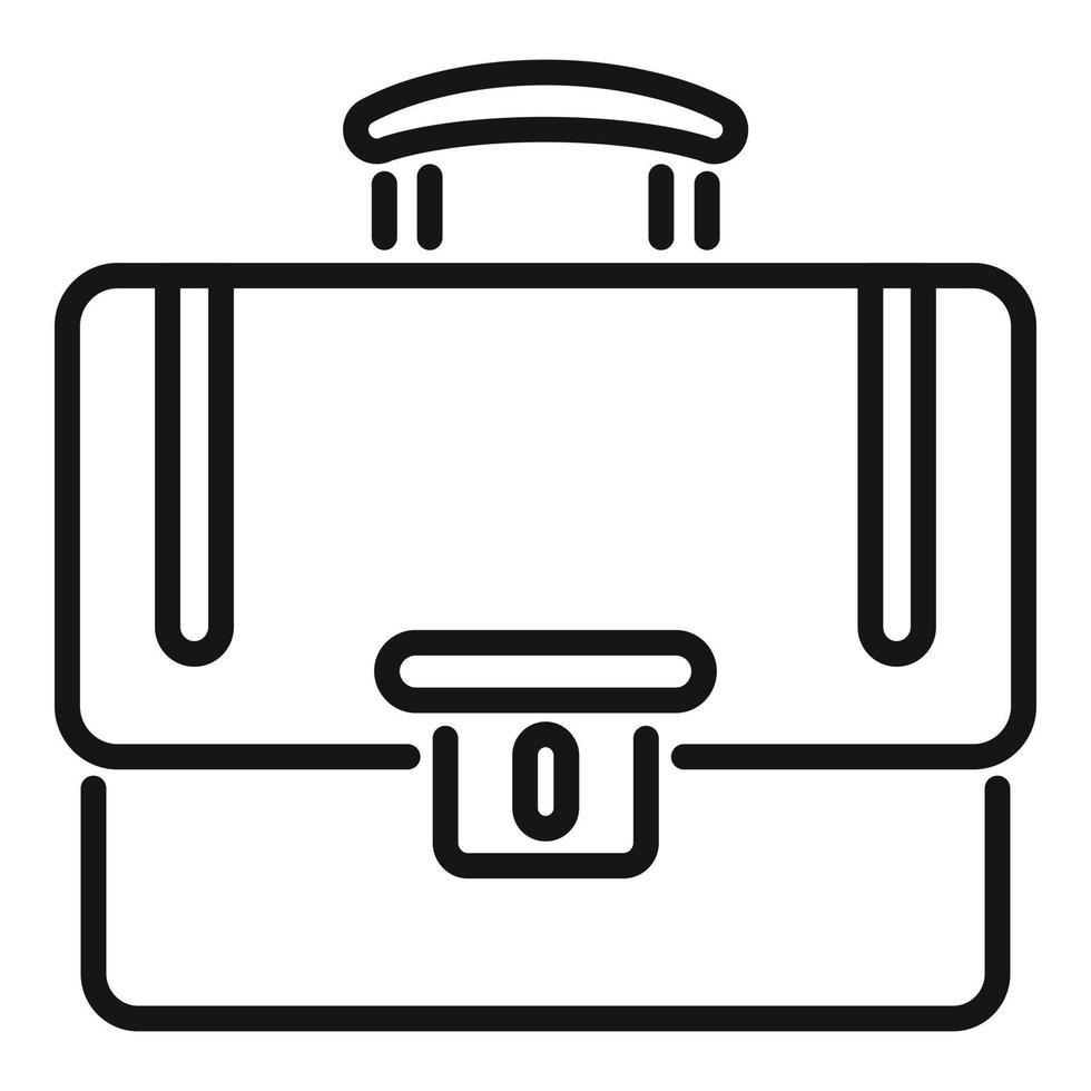 Career briefcase icon outline vector. Work bag vector