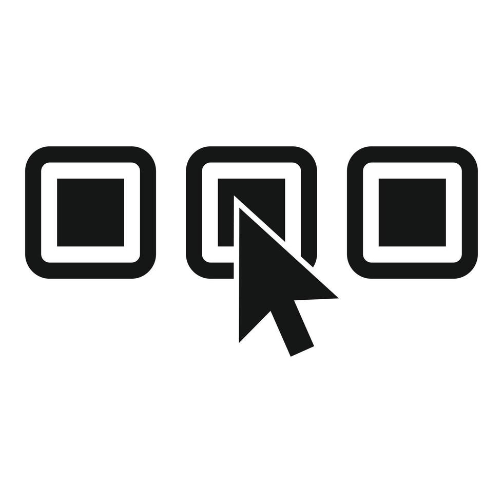 Click mail icon simple vector. Success opportunity vector