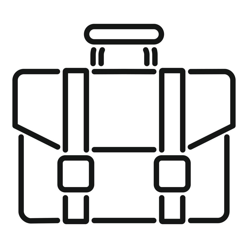 Attache briefcase icon outline vector. Office case vector