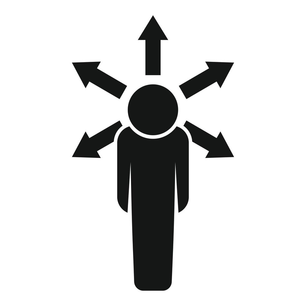 Person opportunity icon simple vector. Success direction vector