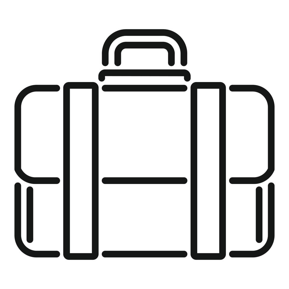 Man briefcase icon outline vector. Work bag vector
