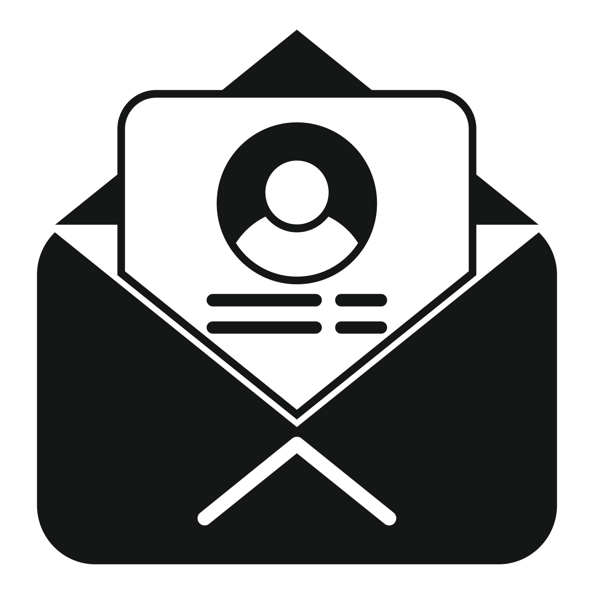 Open cv mail icon simple vector. Online job 15157265 Vector Art at Vecteezy