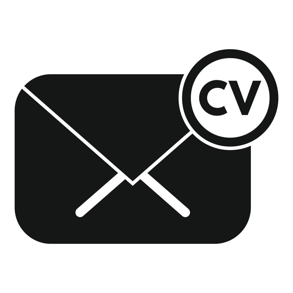 Cv mail icon simple vector. Internet people vector