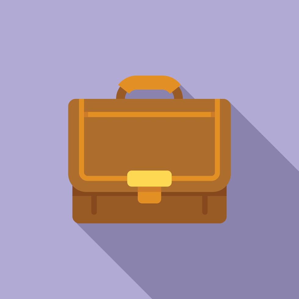 Attache briefcase icon flat vector. Office case vector