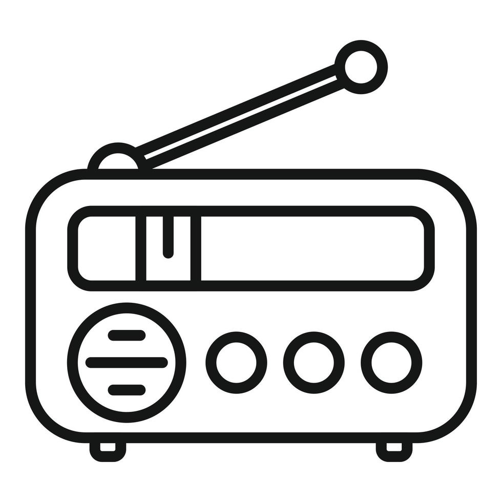 vector de contorno de icono de radio de comunicación. mensaje en línea