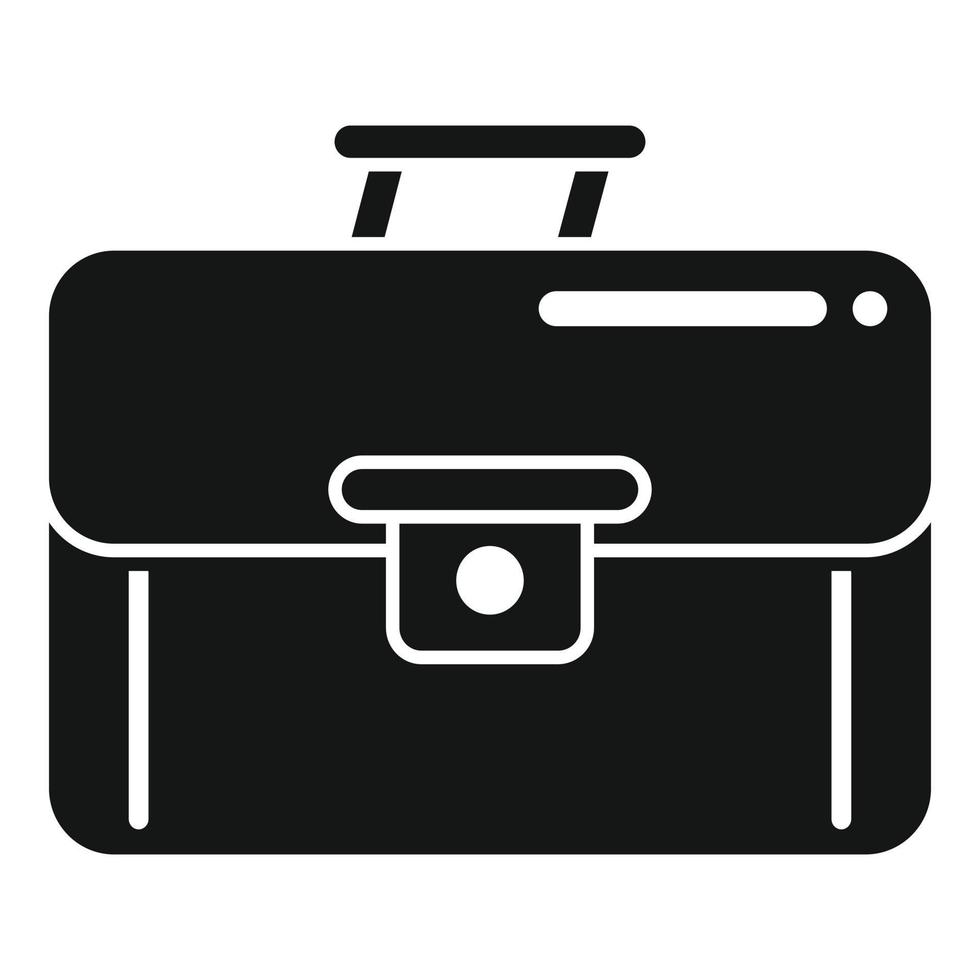 Classic briefcase icon simple vector. Business case vector