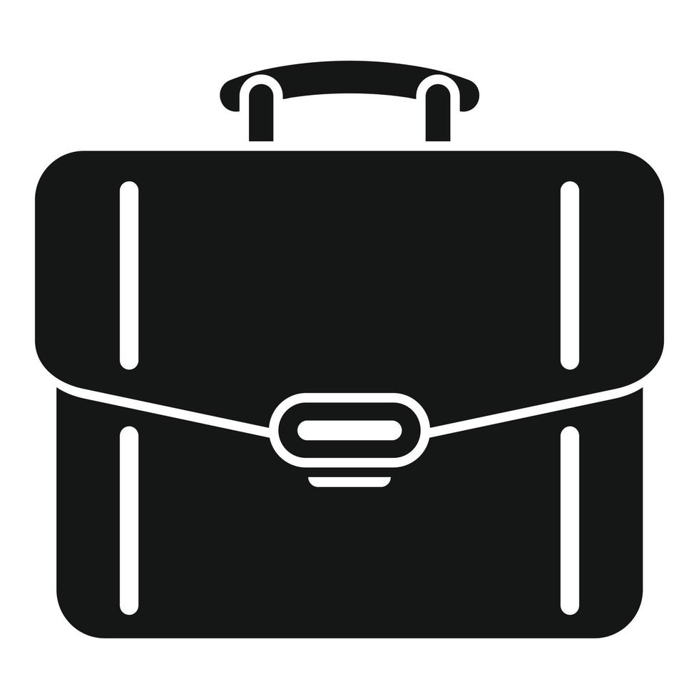 School briefcase icon simple vector. Work bag vector