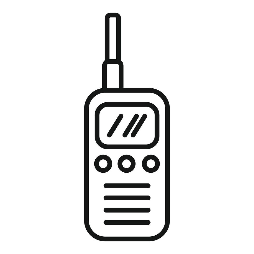 vector de contorno de icono de walkie talkie de comunicación. charla en línea