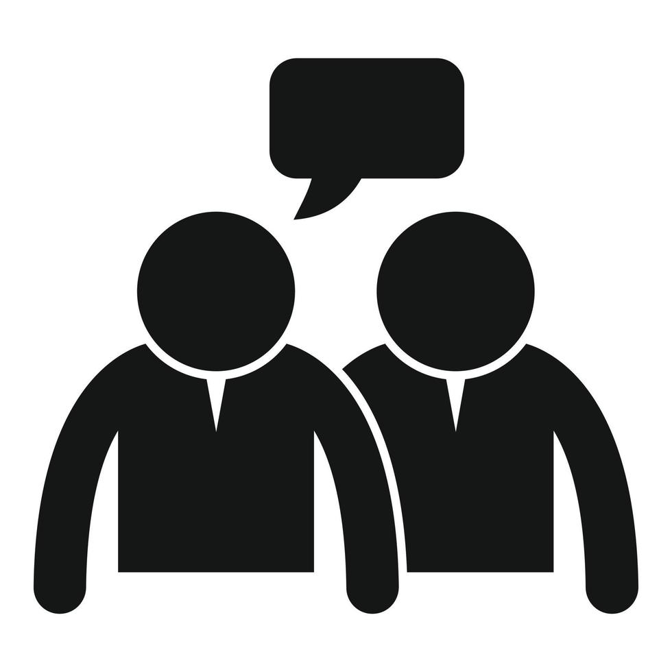 Group communication icon simple vector. People message vector