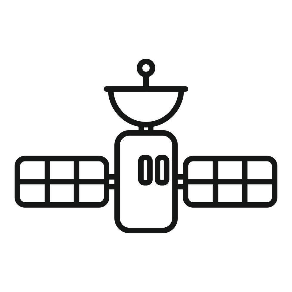 Space satellite icon outline vector. Talk team vector