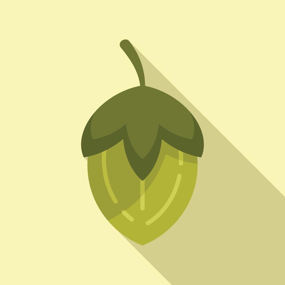 Jojoba plant icon flat vector. Seed oil vector