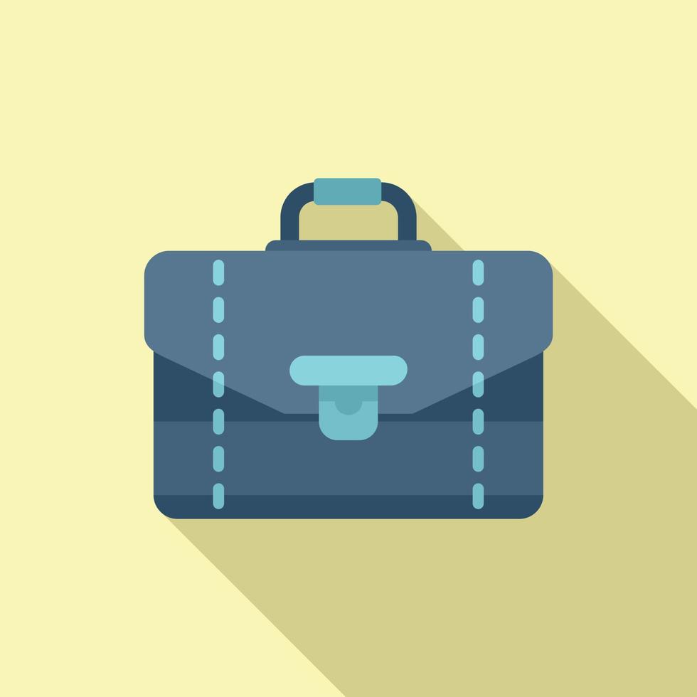 Hand briefcase icon flat vector. Work bag vector