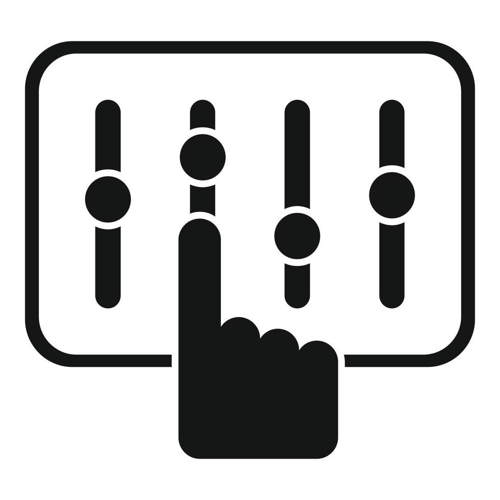 Equalizer control icon simple vector. Remote center vector