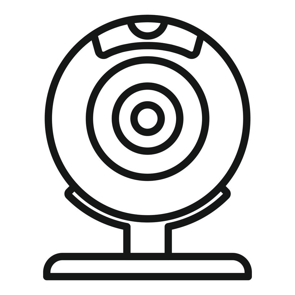 Web camera control icon outline vector. Data system vector